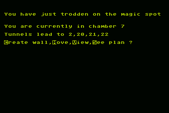 The White Barrows (Atari 8-bit) screenshot: I Found a Magic Spot
