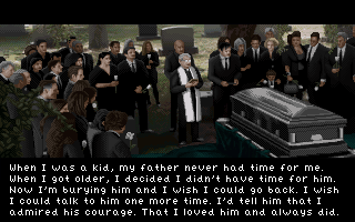 Metaphobia (Windows) screenshot: Carl Elmstat's funeral