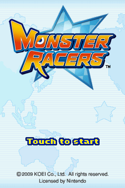 Monster Racers (Nintendo DS) screenshot: Title screen