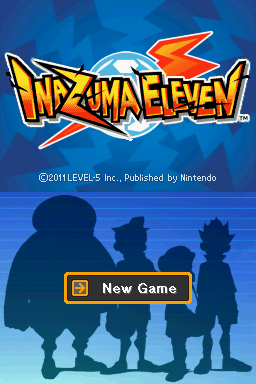 Inazuma Eleven (Nintendo DS) screenshot: Title screen (English)