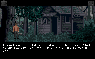 Metaphobia (Windows) screenshot: A cabin in the woods