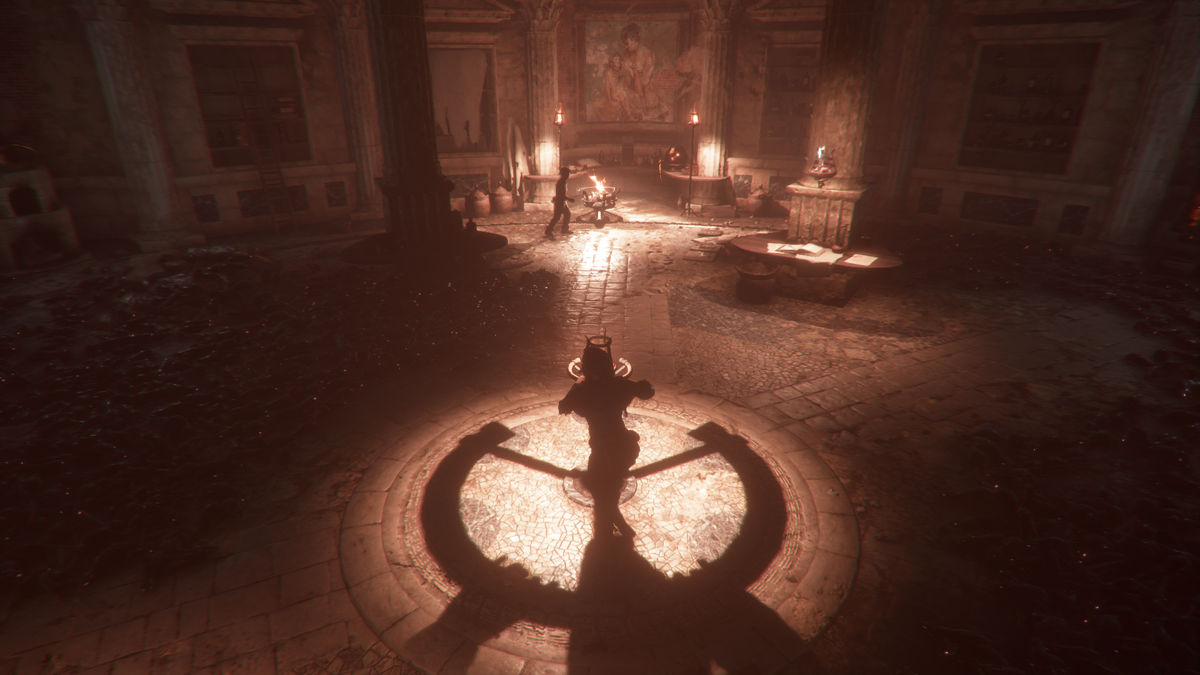 A Plague Tale: Innocence (Windows) screenshot: Another mechanic is using rotating lanterns to keep rats away from certain spots