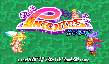Pnickies (Arcade) screenshot: Title screen