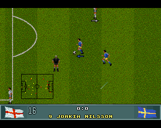 John Barnes European Football (Amiga CD32) screenshot: During the match