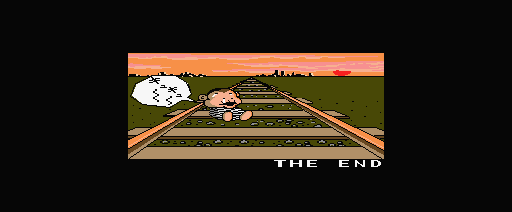 Pink Sox (MSX) screenshot: The final frame of the cartoon.