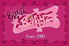 Bratz Babyz (Game Boy Advance) screenshot: Title screen