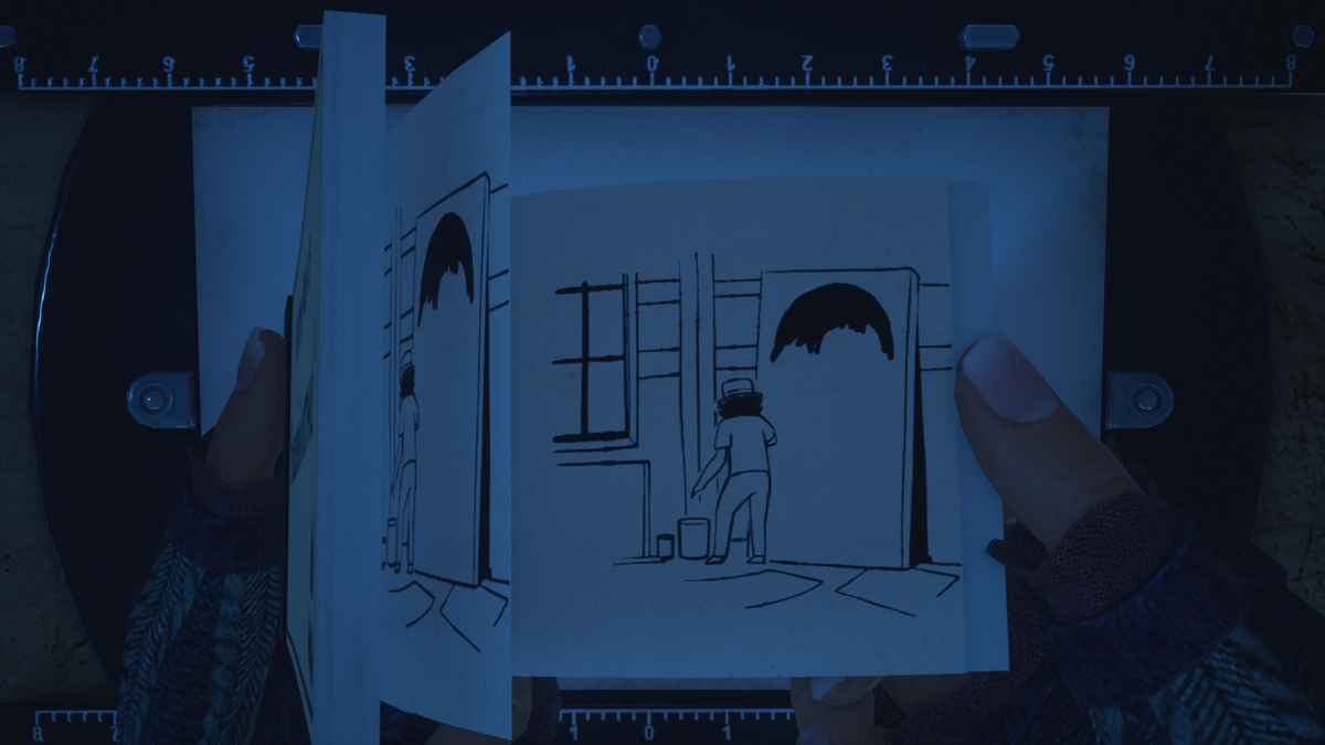What Remains of Edith Finch (Windows) screenshot: Reading a flip book