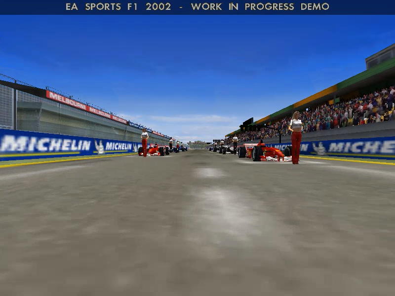 F1 2002 (Windows) screenshot: Starting grid presentation