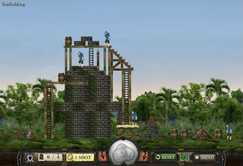 Crush the Castle 2 (Browser) screenshot: A castle to destroy