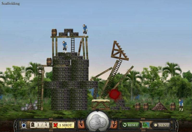 Crush the Castle 2 (Browser) screenshot: Crushing the castle.