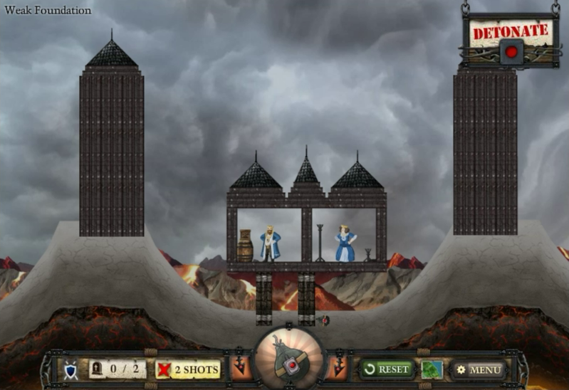Crush the Castle 2 (Browser) screenshot: Remote controlled bomb