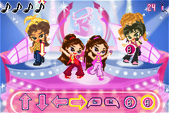 Bratz Babyz (Game Boy Advance) screenshot: Karaoke Time gameplay