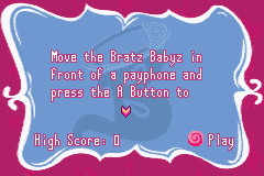 Screenshot of Bratz Babyz (Game Boy Advance, 2006) - MobyGames