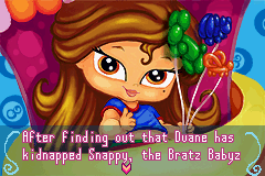Bratz Babyz (Game Boy Advance) screenshot: Balloonatics intro