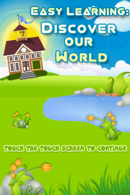 Learn Geography: For Grades 2-8 (Nintendo DS) screenshot: Easy Learning: Discover Our World title screen