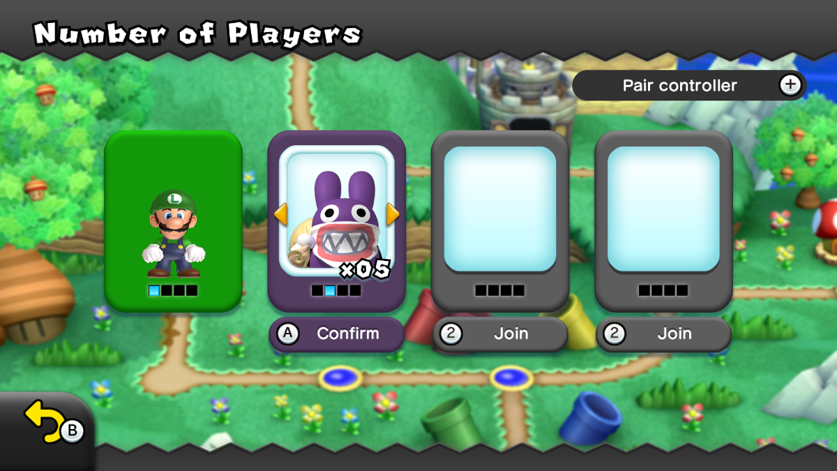 New Super Luigi U (Wii U) screenshot: Player 2 can play as Nabbit