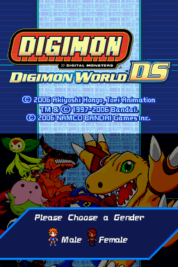 Digimon World DS (Nintendo DS) screenshot: Male or female