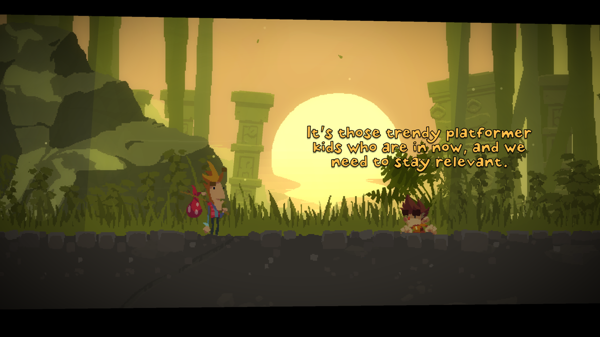 Lair of the Clockwork God (Windows) screenshot: The two characters in Peru, at the start of the game