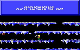 Decimal Dungeon (Amiga) screenshot: Successfully caught the bat!