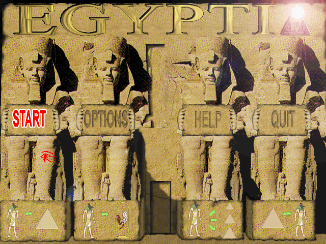 Egyptia (Windows) screenshot: Main menu