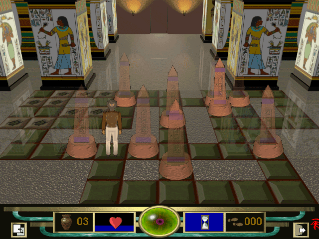 Egyptia (Windows) screenshot: Second stage (3D perspective)