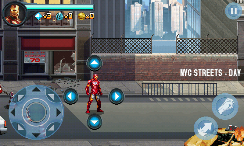 The Avengers: The Mobile Game (Android) screenshot: Starting out