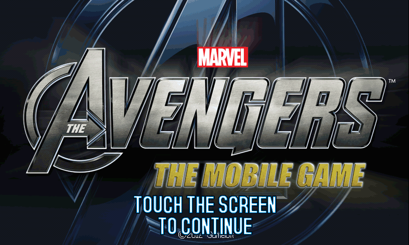 The Avengers: The Mobile Game (Android) screenshot: Title screen