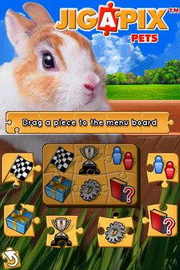 Jig-A-Pix Pets (Nintendo DS) screenshot: Menu Board