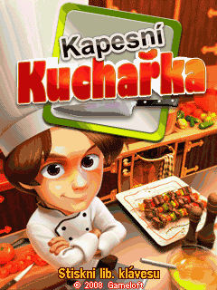 Pocket Chef (J2ME) screenshot: Title screen (Czech)