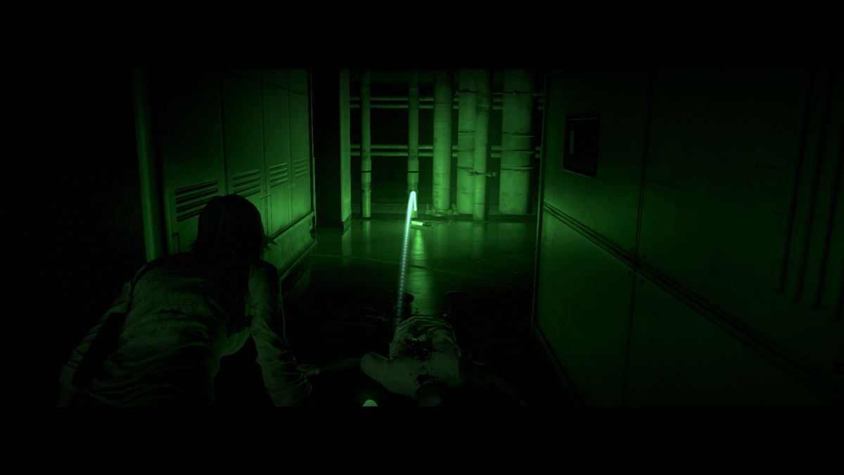 The Evil Within: The Consequence (Windows) screenshot: Throwing a chemical light (only 3 can be lit at any given time)