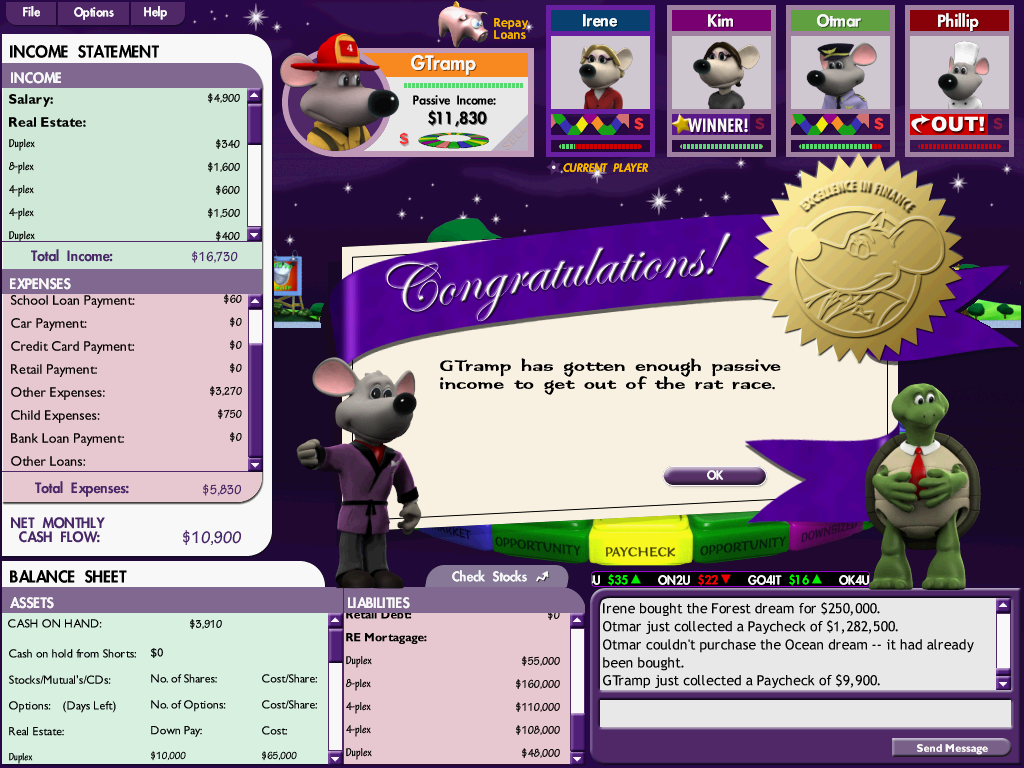 Screenshot of Ca$hflow 202: The E-Game (Windows, 2004) - MobyGames