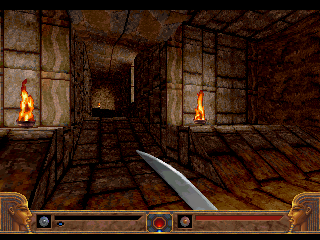 Powerslave (SEGA Saturn) screenshot: You will be pleasantly surprised to find out that the game runs at a very respectable framerate.