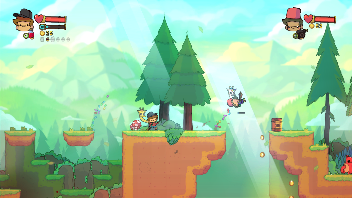 The Adventure Pals (Windows) screenshot: Double-jump is available
