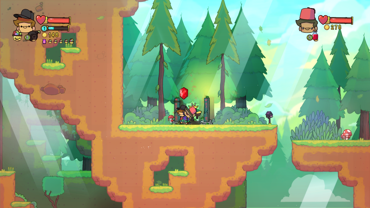 The Adventure Pals (Windows) screenshot: Get the ruby to end the stage