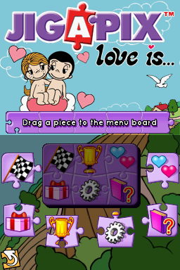 Jig-A-Pix love is... (Nintendo DS) screenshot: Menu Board