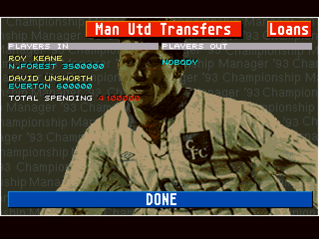 Championship Manager 93 (Amiga) screenshot: Transfers