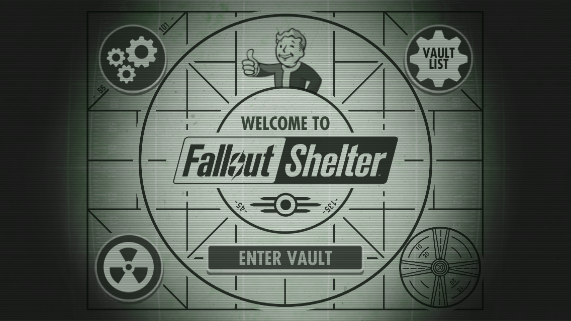 Fallout Shelter (iPhone) screenshot: Title screen