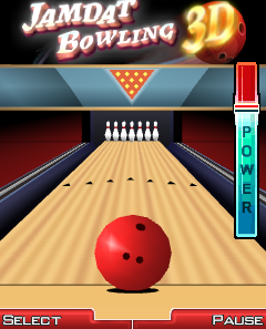 JAMDAT Bowling 3D (J2ME) screenshot: Setting the power