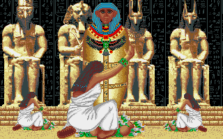 Day of the Pharaoh (Amiga) screenshot: Game over.