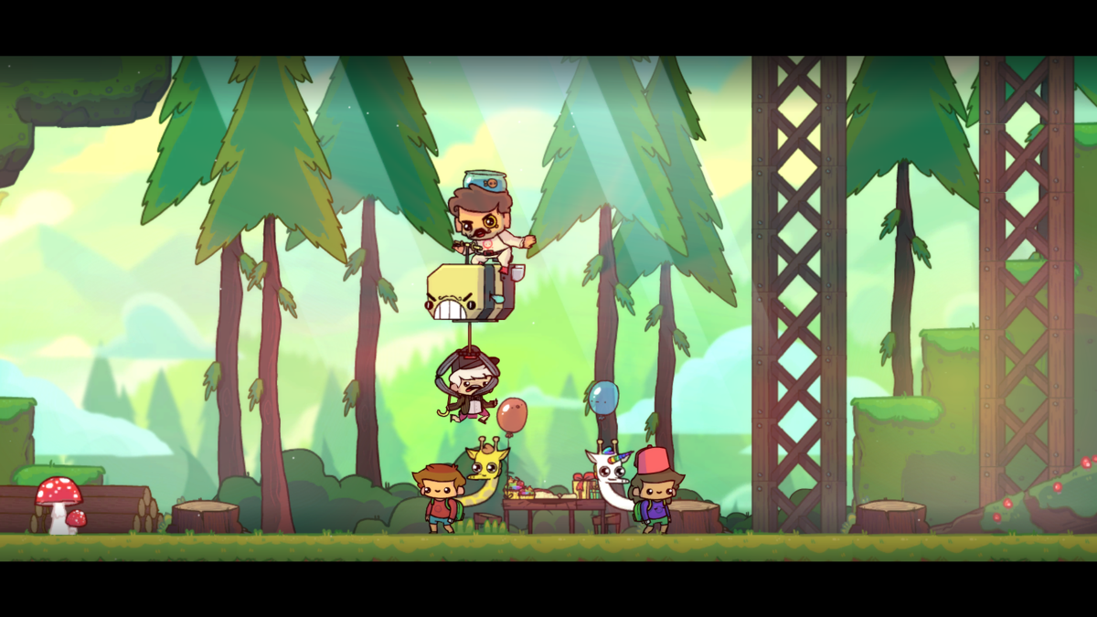 The Adventure Pals (Windows) screenshot: Oh noes! Papa is kidnapped by Mr. B!