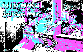 Window Wizard (DOS) screenshot: The title screen (CGA version)