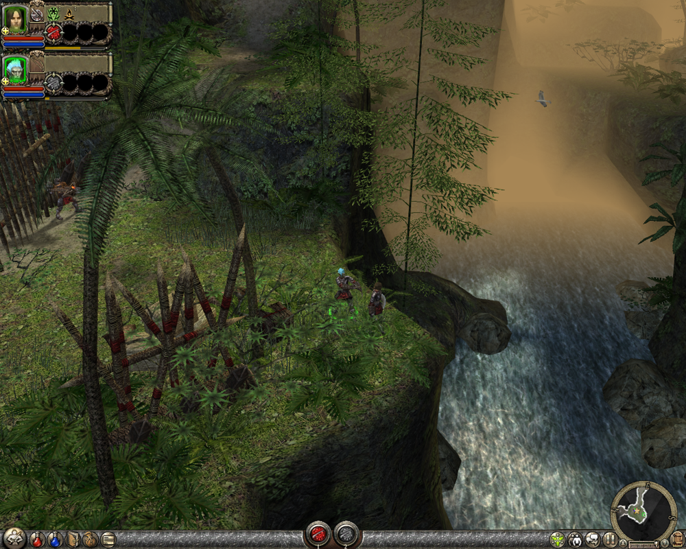 Dungeon Siege II (Windows) screenshot: Dungeon Siege 2's terrain is more naturally flowing than the first Dungeon Siege.