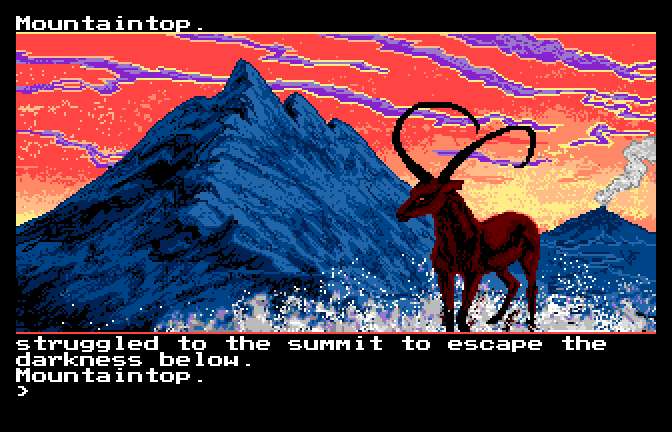 Transylvania III: Vanquish the Night (Apple IIgs) screenshot: Meeting a Lone Goat