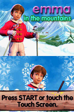 Emma in the Mountains (Nintendo DS) screenshot: English title screen
