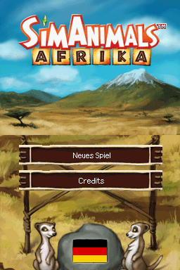 SimAnimals: Africa (Nintendo DS) screenshot: German title screen