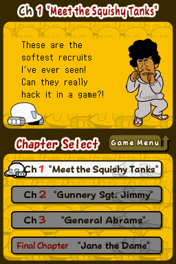 Squishy Tank (Nintendo DS) screenshot: Story - Chapter Select (US)