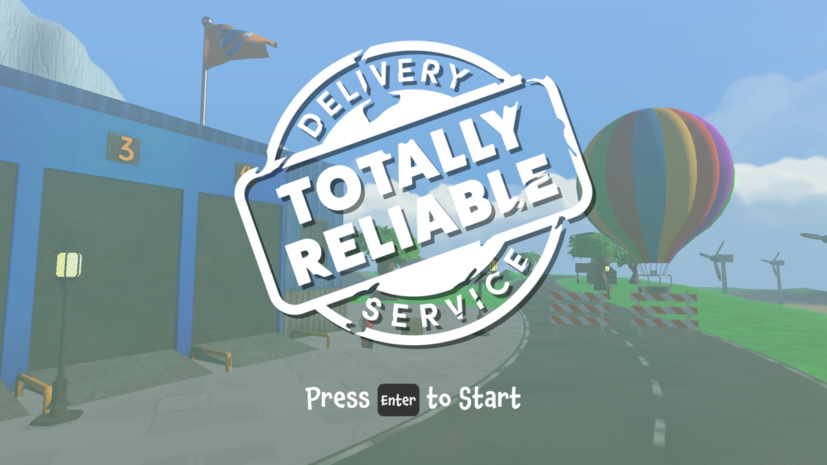 Totally Reliable Delivery Service (Windows) screenshot: Title screen (newer version)