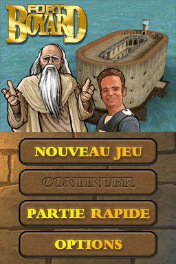 Fort Boyard: Le Jeu (Nintendo DS) screenshot: Main menu