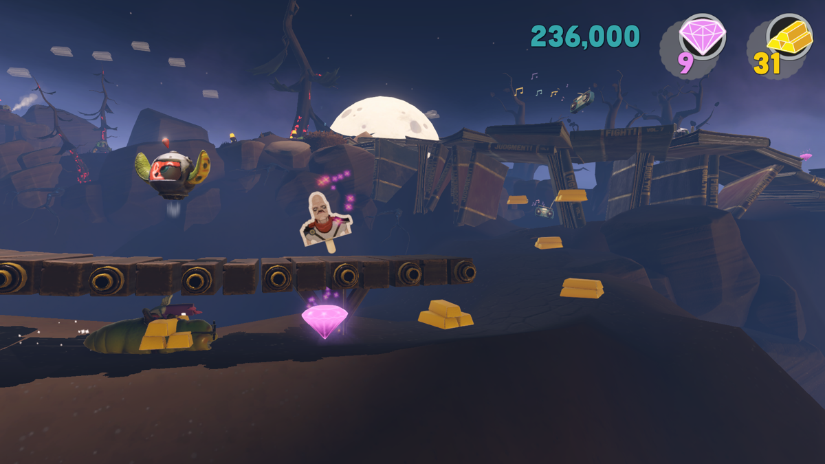 Runner3 (Windows) screenshot: Collect stickers to unlock more puppet shows
