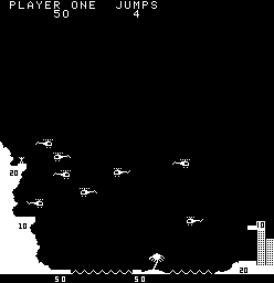 Ripcord (Arcade) screenshot: Someone made it somewhere down there!